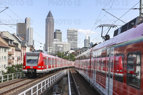 DB Deutsche Bahn S-Bahn at Frankfurt West station Local public transport in Frankfurt, Germany,