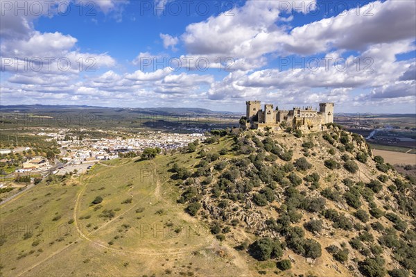 The castle Castillo de Almodóvar del Río and the village Almodóvar del Río, Andalusia, Spain,