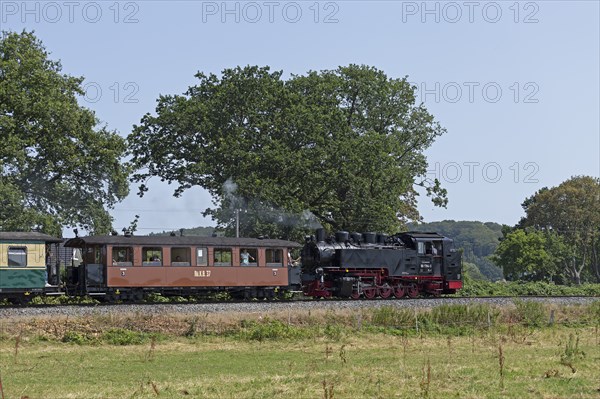 Rasender Roland steam railway, Sellin, Rügen Island, Mecklenburg-Vorpommern, Germany, Europe