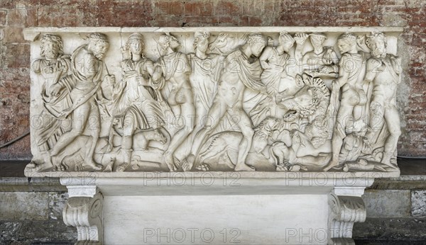 Roman sarcophagus, Sarcofago romano, Antiquity, Camposanto Monumentale monumental cemetery,