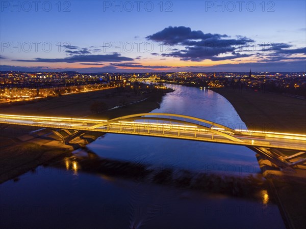 Waldschlösschen Bridge in the evening