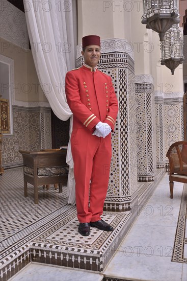 Staff at the Royal Mansour Hotel, Marrakesh, Marrakesh-Tensift-El Haouz region, Morocco, Africa