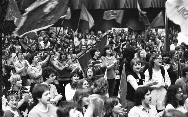 The 7th Federal Congress of the left Socialist German Workers' Youth (SDAJ) in 1982, Germany,