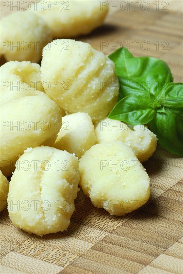 Potato gnocchi, gnocchi di patate, noodles, pasta, raw, uncooked