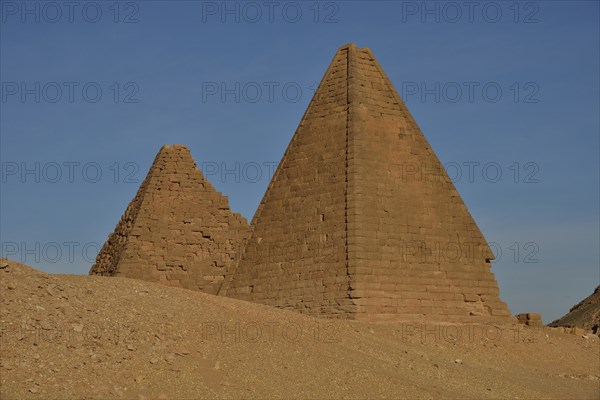 Meroitic pyramids of the northern group at Gebel Barkal, Karima, Northern State, Nubia, Sudan,