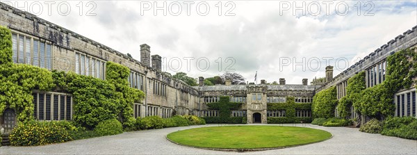 Panorama of Lanhydrock House and Garden, Bodmin, Cornwall, England, UK