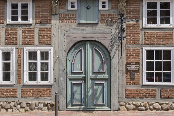 Historic Abthaus, half-timbered house, Old Town, Hanseatic City of Buxtehude, Old Country, Lower