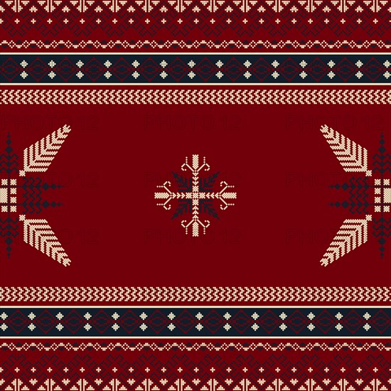 Traditional Latvian embroidery seamless pattern, vector illustration