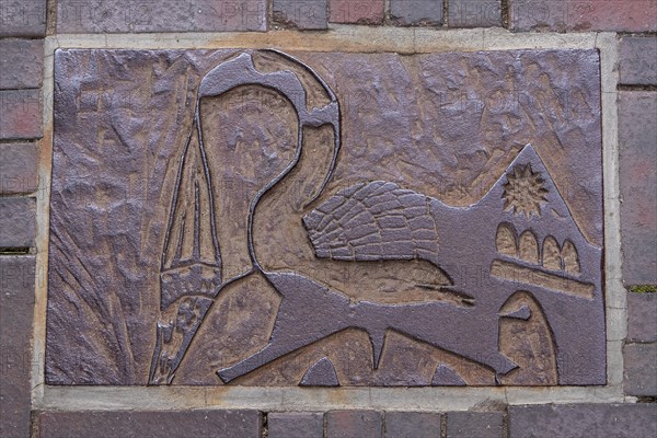 Artwork, Young Art on Old Paths project, Bad Doberan, Mecklenburg-Western Pomerania, Germany,
