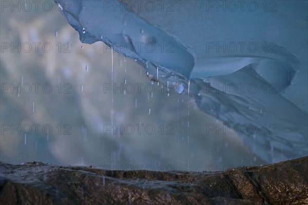 Melting ice of the Svartisen glacier, Helgeland, Norway, Europe