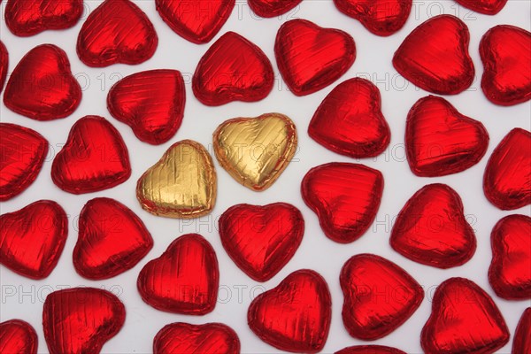 Chocolate hearts, chocolate, sweets, candy