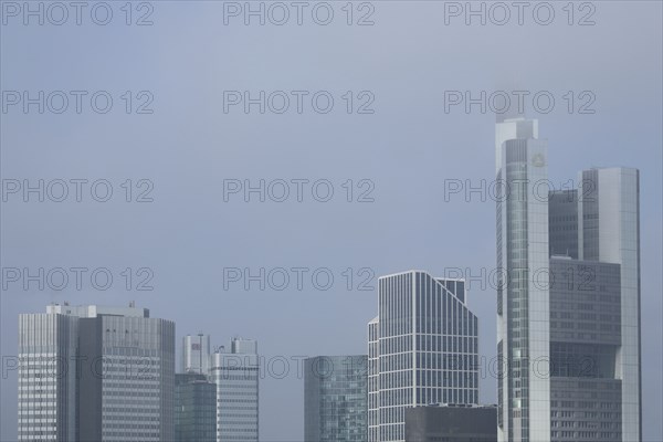 View from Kaiserdom to skyscrapers, Tower with Commerzbank, Skyper, Silber-Tower, Sparkasse,