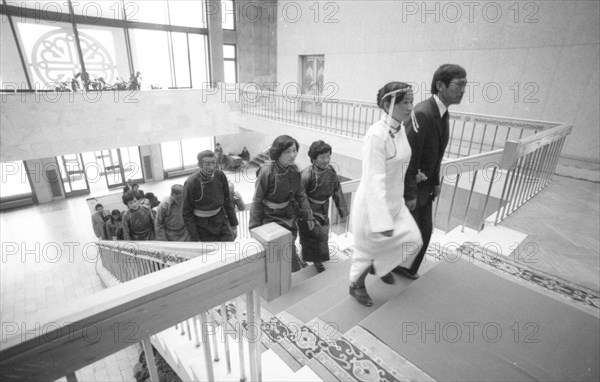 Faces of Mongolia under communist rule 1982 shows this photo.wedding party, MNG, Mongolia, Asia