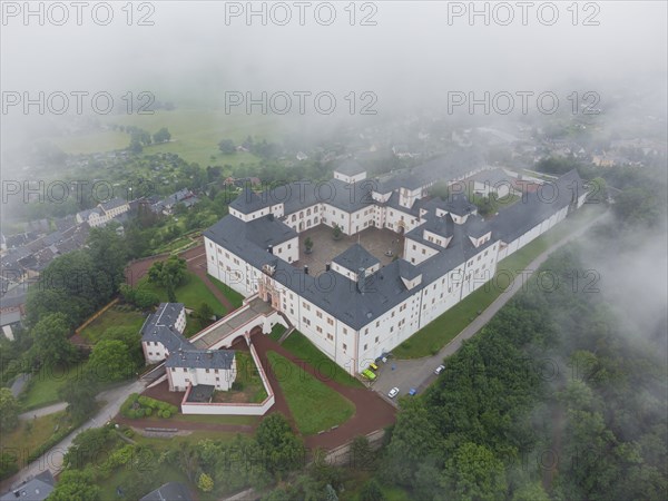 Augustusburg in fog and rain