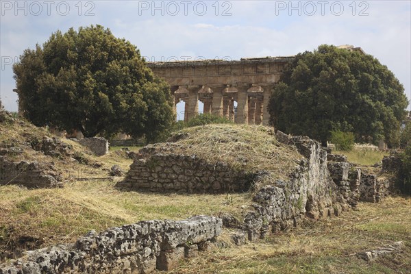 Temple of Poseidon, 2nd Temple of Hera, in Paestum, Campania, Italy, Europe