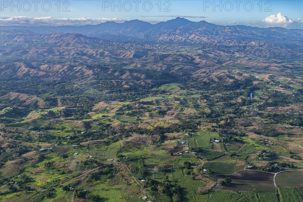 Aerial of Viti Levu, Fiji, South Pacific, Oceania
