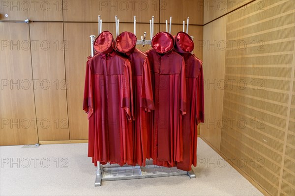 Red robes in the back room of the Federal Constitutional Court's conference room, Karlsruhe,