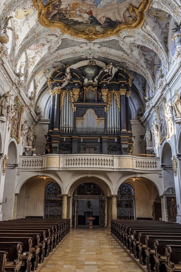 Interior of the Church of St Emmeram in Regensburg, Bavaria, Germany, Europe