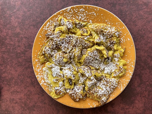 Dessert, Kaiserschmarren on a plate, Food, Scena, Scena, South Tyrol, Autonomous Province of