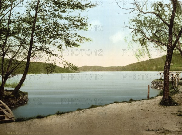 The Lake of Lourdes, Lourdes, Pyrenees, France, ca 1890, Historical, digitally restored