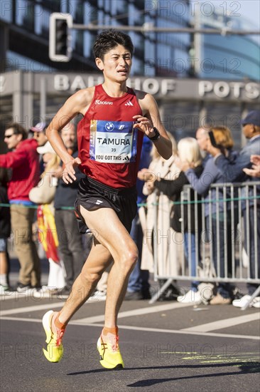 Yusuke Tamura Japan on Potsdamer Platz at the 50th BMW Berlin Marathon 2024 on 29 September 2024