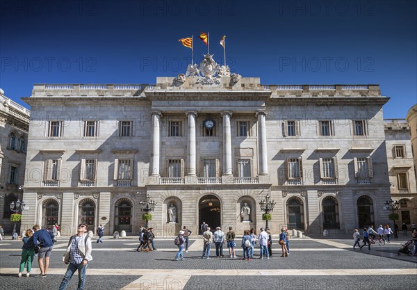 Generalitat Palace building of the Catalan government at Plaza de Sant Jaume barcelona spain