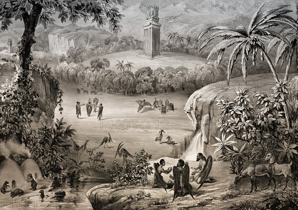 Great Moon Hoax, Edinburgh Journal of Science, by Lilith de Thierry Freres, 1835
