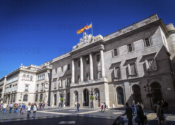 Town hall building of the Catalan government at Plaza de Sant Jaume barcelona spain
