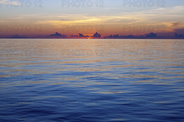 Sunset over the sea, Kai Islands, Moluccas, Indonesia, Asia