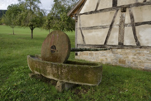 Historic Wercheltrog in the Hohenloher Freilandmuseum, Wackershofen, Schwäbisch Hall, Hohenlohe,