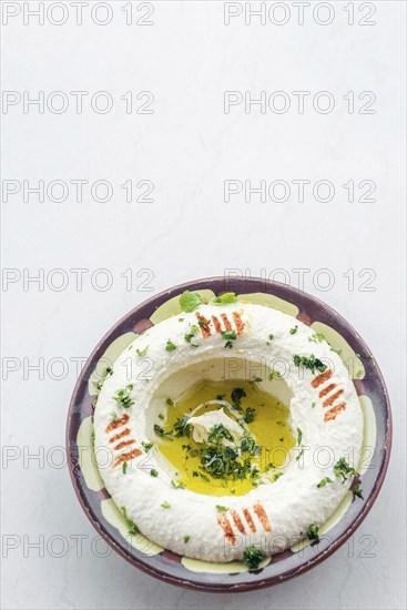 Middle eastern hummus houmous chickpea dip meze mezze starter snack food set