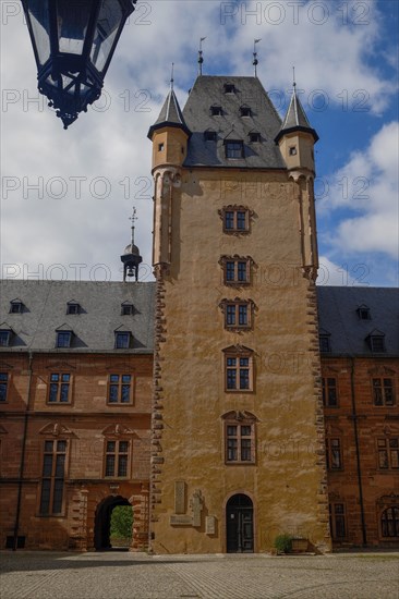 View of Johannisburg Castle in Aschaffenburg, Germany, Europe