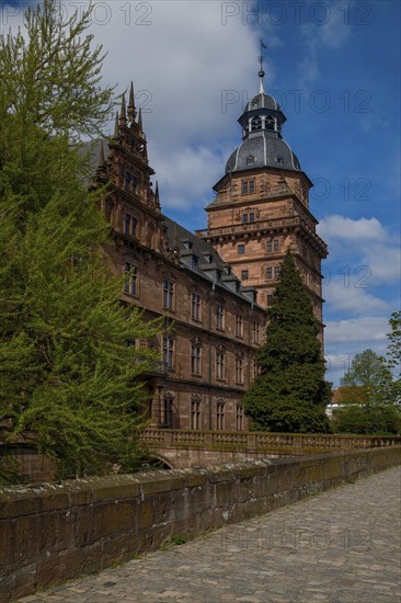 View of Johannisburg Castle in Aschaffenburg, Germany, Europe