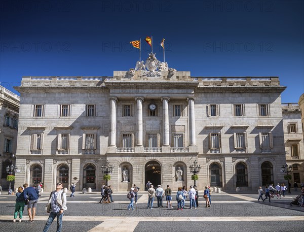 City hall building of the Catalan government at Plaza de Sant Jaume barcelona spain