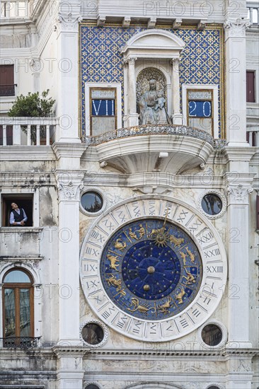 Venice, Italy, St Mark's Square. Clocktower, Europe