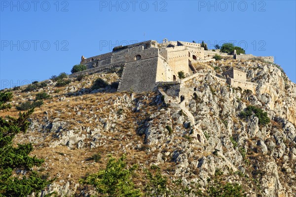 The castle Palamidi of Nafplio, Greece, Europe
