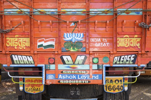 Painted truck in goa india
