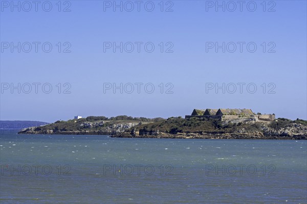 19th century gunpowder magazines on the Île des Morts, Island of the Dead in the Bay of Roscanvel,