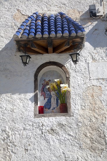 Small religious shrine in the village of Bubion, High Alpujarras, Sierra Nevada, Granada province,