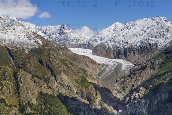 Panorama trail from Belalp to Riederfurka, Aletsch Glacier, Hiking, Hiking, Mountain hiking,