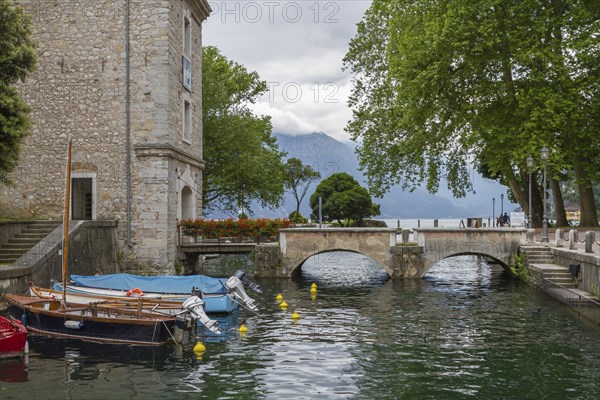 Entrance to the medieval Rocca fortress and museum, Riva del Garda, Lake Garda North, Trento,