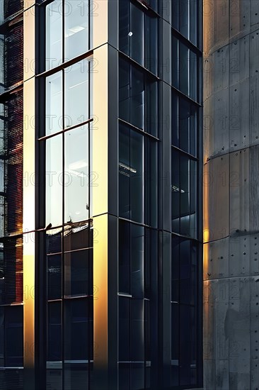 KI generated architectural structure melding computer aided design illustrations with genuine