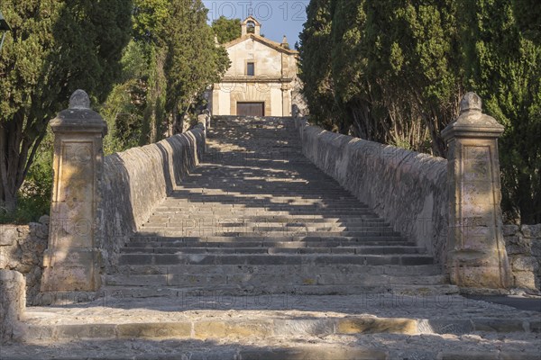 Church Eglesia del Calvari on the Calvary, Pollença, Majorca, Spain, Europe