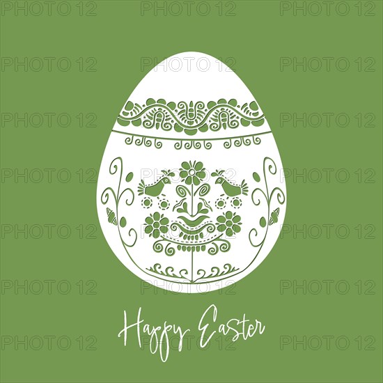 Easter Eggs ornament.Vector emplate for laser cutting, wood carving, paper cut and printing. Vector