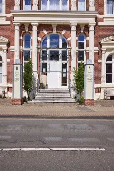 Entrance to the Hotel Weberei Bendix in the warehouse of the former Bendix weaving and spinning