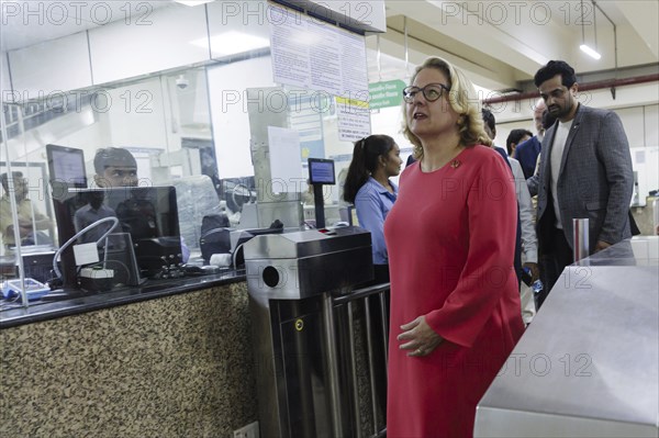 Svenja Schulze (SPD), Federal Minister for Economic Cooperation and Development, visits a metro