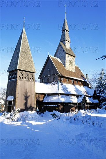 Lower Saxony, Harz, Hahnenklee, Stabholzkirche, Hamburg, Hamburg, Federal Republic of Germany