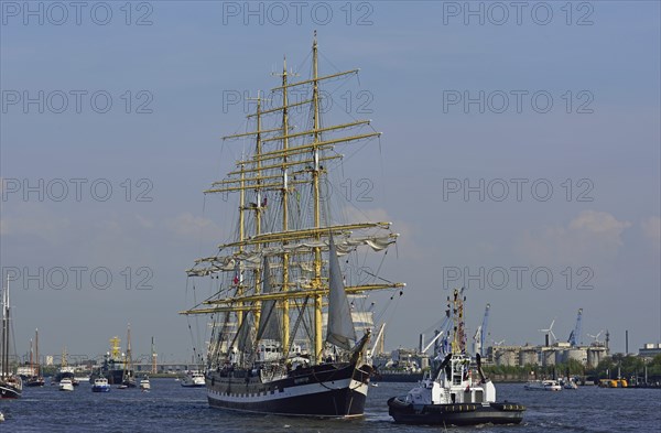 Germany, Hamburg, harbour birthday, parade, Windjammer Kruzenstern, Hamburg, Hamburg, Federal