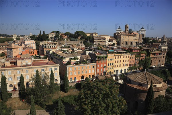 View from Monte Palatino, Palatine Hill, of the historic centre of Rome, Italy, Europe