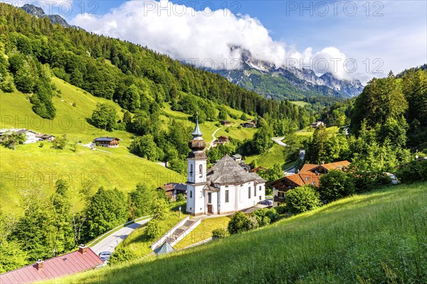 Maria Gern pilgrimage church in the Bavarian Alps in Berchtesgaden, Germany, Europe